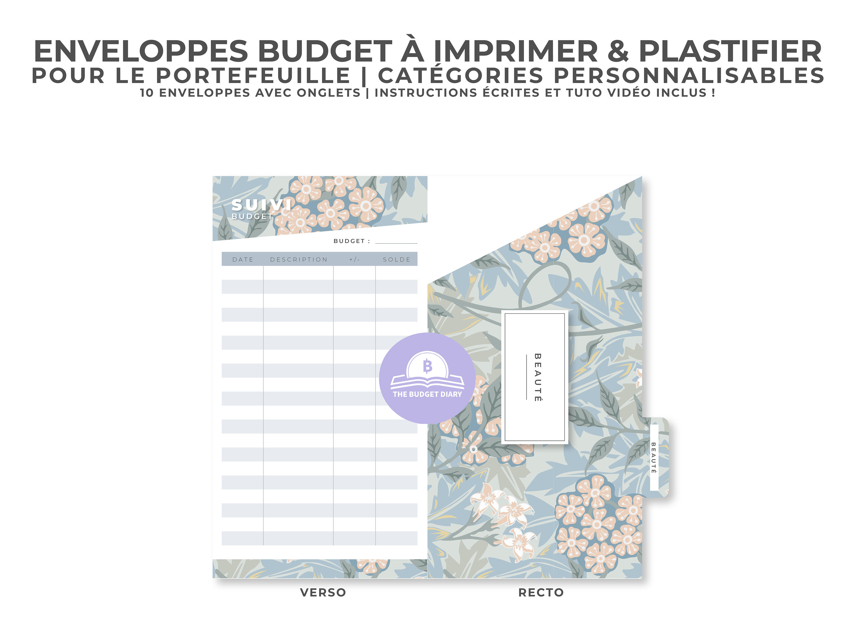 12 Enveloppes Budgétaires + Fiches De Suivi – Système D’économie En Espèces, Gestion Des Dépenses