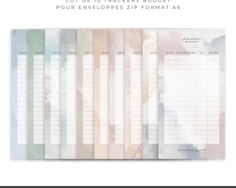 10 trackers suivi budget pour enveloppes budget | Motif vintage floral