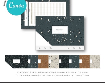 A6 Customizable Budget Envelopes for Budget Binder | TO PRINT AND LAMINATE | Customizable via Canva