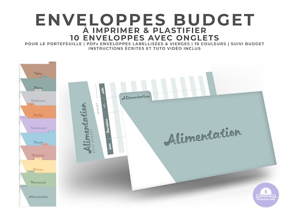 10 Enveloppes budget à onglet à IMPRIMER & PLASTIFIER pour - Etsy France