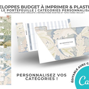 Individuelle Budgetumschläge für Brieftaschen mit Laschen | ZUM DRUCKEN UND LAMINIEREN | Anpassbar über Canva | Brieftaschenteiler