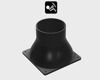 Adaptador de ventilador de 120 mm a conducto de 3"