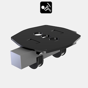 Bass Shaker Square Tube Mount - Dayton BST-1, BST-2, Aurasound - Next Level Racing GT Track