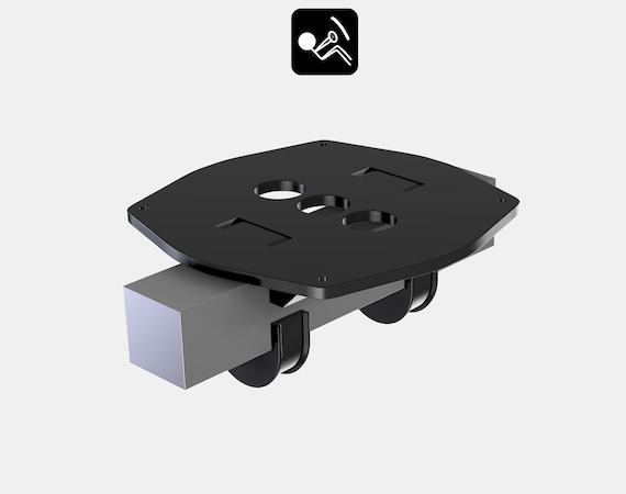 Bass Shaker Square Tube Mount - Dayton BST-1, BST-2