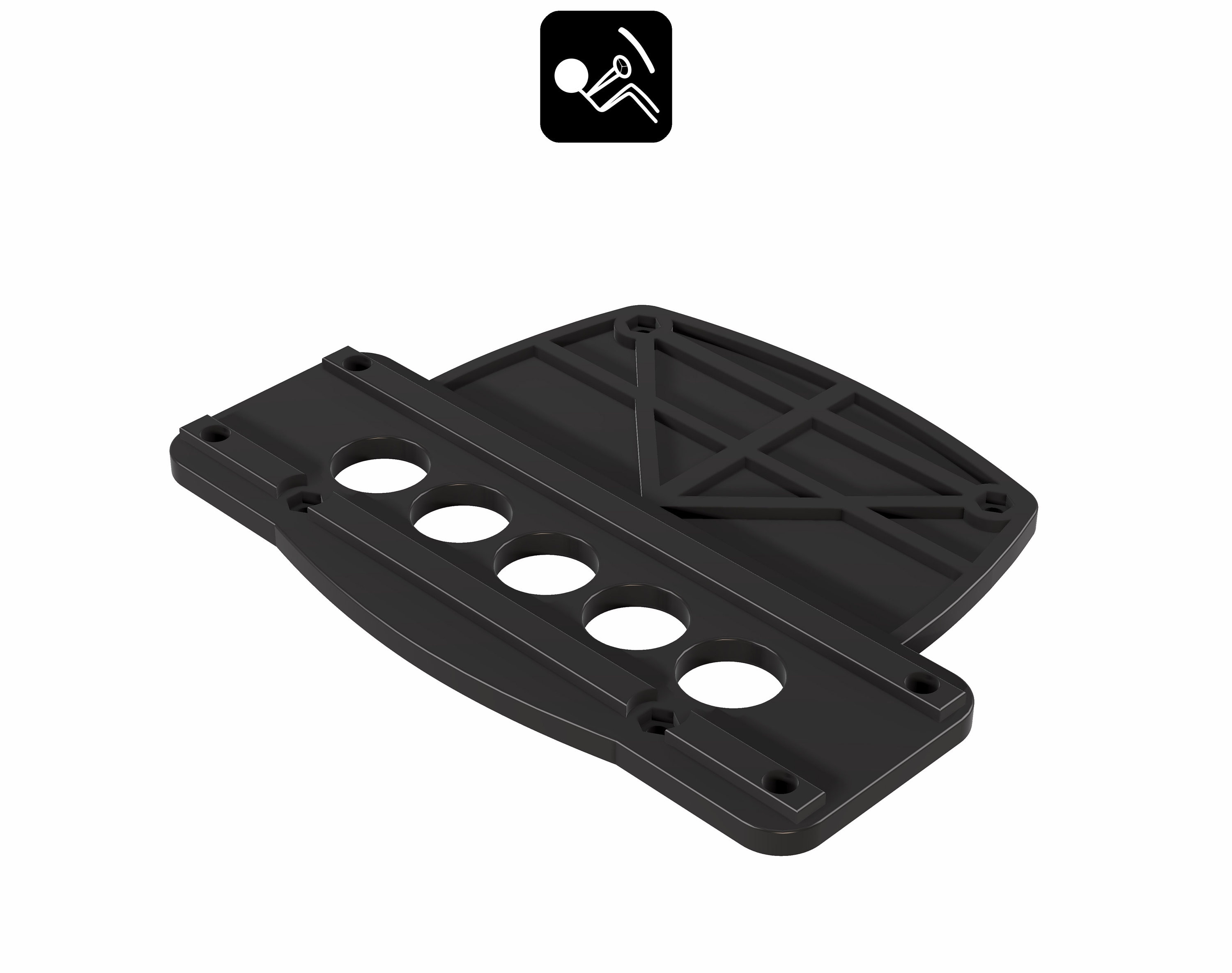 Native Slayer Max Propel 12.5 Lowrance 3-In-1 Active Imaging STEALTH Transducer  Mounting Bracket By YAK Hobby