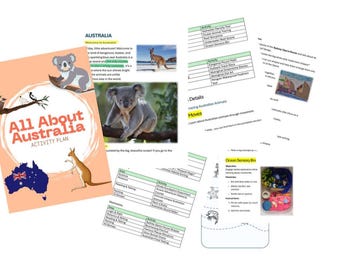 Australia Kids Activity Plan | 5-Day Learning Adventure | 47 Pages Printable PDF