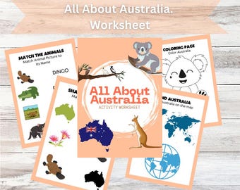 Australia Worksheets for Kids – Animals, Landmarks, Map & Fun Facts