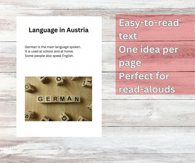 Austria Mini Book for Kids | Country Study Printable | Geography ...