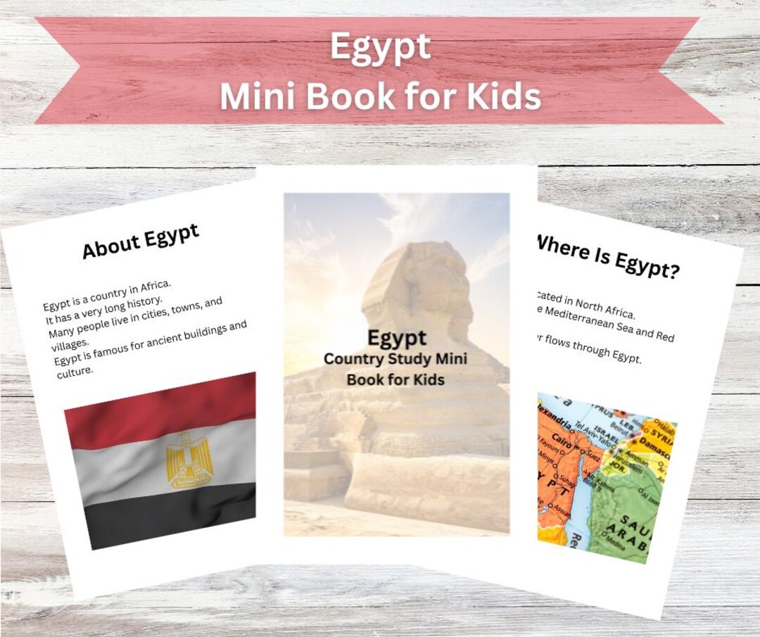 Egypt Mini Clips Egypt Mini Book for Kids | Country Study Printable | Geography ...