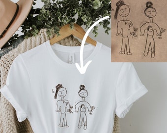 Custom Drawing Shirt, Kids Drawing Shirt, Actual Drawing Shirt, Kids Art Shirt, Gift for Mom, Gift for Dad, Personalized Gift