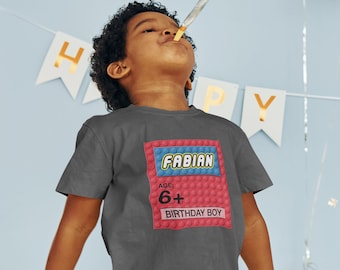 Building Blocks Birthday Shirt, Brick Shirt, Blocks Name Shirt, Building Blocks Gift Shirt, Birthday Boy Shirt, Birthday Girl Shirt