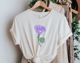 Custom Birth Flower Shirt, Flower Shirt, Birth Month Flower Shirt, September Shirt, Morning Glory Shirt, Morning Glory Gift, September Gift