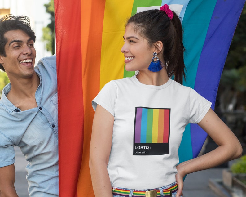 Camisa de color LGBTQ, regalo del mes del orgullo, victorias de amor, camisa de colores del arco iris, camiseta LGBTQ, mes del orgullo LGBTQ, camisa del orgullo imagen 1