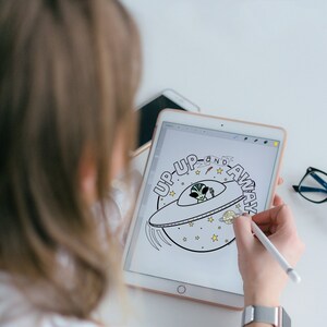 Up Up & Away - DIGITAL COLORING PAGE