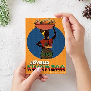 Joyous Kwanzaa *PERSONNALISABLE* | Cartes de vœux imprimables