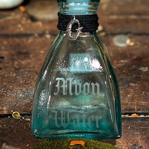 Moon Water Potion Bottle w/Glass Topper - Goddess | Witch | Witchcraft | Potions | Wicca