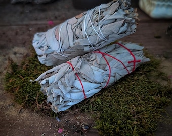 White Sage 4" Smudge Sticks Bundles / Witch / Witchcraft / Protection/ Incense