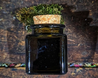 3 Antique Green Apothecary Glass Potion Bottle w/ Cork  Witchcraft| Cosplay| LARPing |Potions | Spells