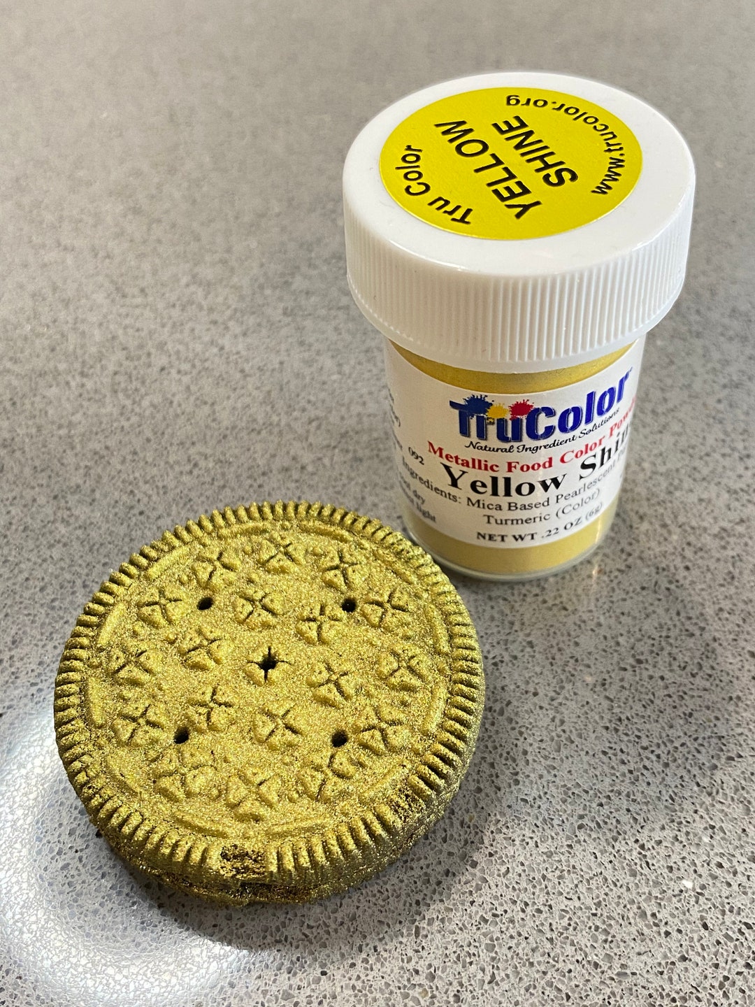 Metallic Food Colorant Yellow Metallic Food Coloring - Edible Plant-based Paint, Airbrush Safe ...