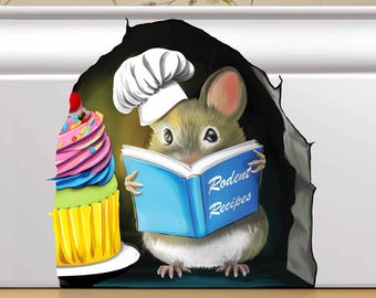 Chef Mouse Wall Sticker: Kitchen & Baking Decor