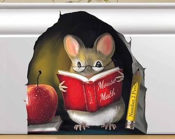 Math Mouse Wall Sticker: Classroom & Teacher Decor