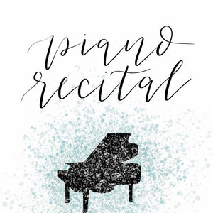 Custom Piano Recital Program: Digital Download; Music Recital; Modern Design; Piano Silhouette; Printable Piano Recital Program;Calligraphy