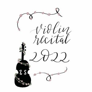 Custom Recital Program: Digital Download; Guitar Recital; Violin Recital; Piano Recital; Cello Recital; Music Recital; Spring recital
