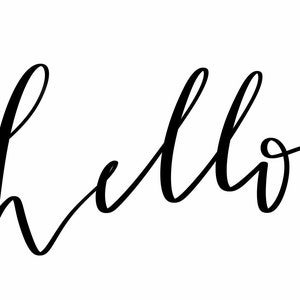 Hallo Kalligraphie-Karte; Handgeschriebene druckbare Karte; Sofortiger digitaler Download; Hallo Karte; Grußkarte; Hallo Gruß-Karte