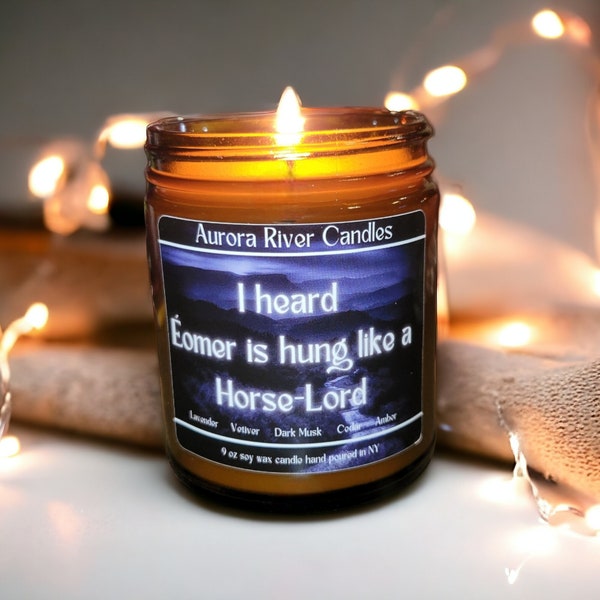 Eomer, Lord of the Rings, Bookish candles, Middle Earth Merch, Smut candle, book candles, lotr decor