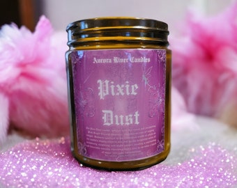 Fairy candle, fantasy candles, Fairycore, Tinkerbell gift, Nature themed gift, Pixie Dust candle