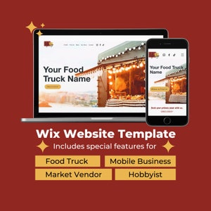 Wix Website Template for Food Truck, Market Vendor or Mobile Business