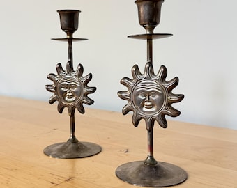 Bougeoirs Soleil Céleste, Set de 2