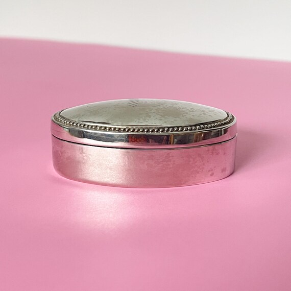 Silver-Plated Ring Box Monogrammed "D" - image 6