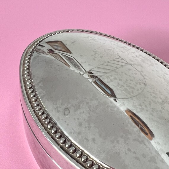 Silver-Plated Ring Box Monogrammed "D" - image 5