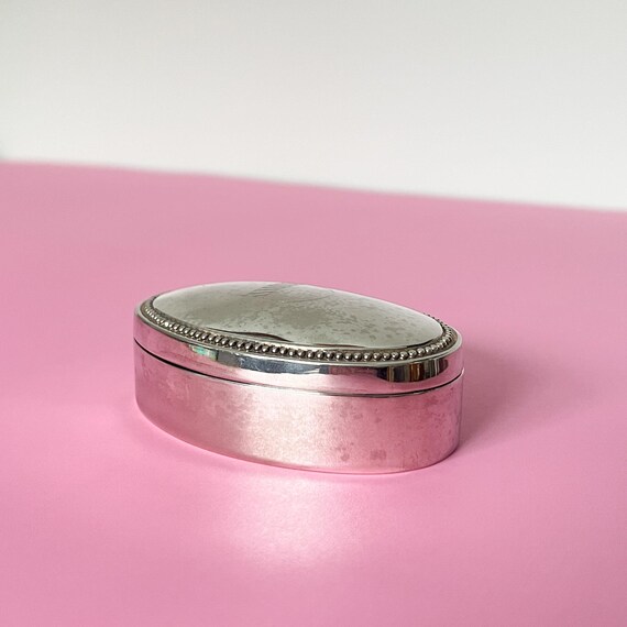 Silver-Plated Ring Box Monogrammed "D" - image 3