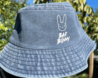 Bad Bunny Bucket Hat Blue Hat Bad Bunny 