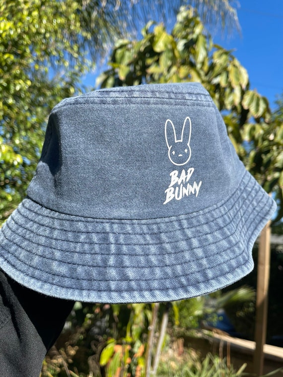 Bad Bunny Bucket Hat Blue Hat Bad Bunny Merch Bad Bunny Etsy Ireland