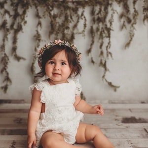 Pastel Floral Crown, Whimsical Flower Crown, Maternity Floral Crown, Bridal Floral Crown, Flower Girl Crown, Fairy Crown, Princess Crown image 7