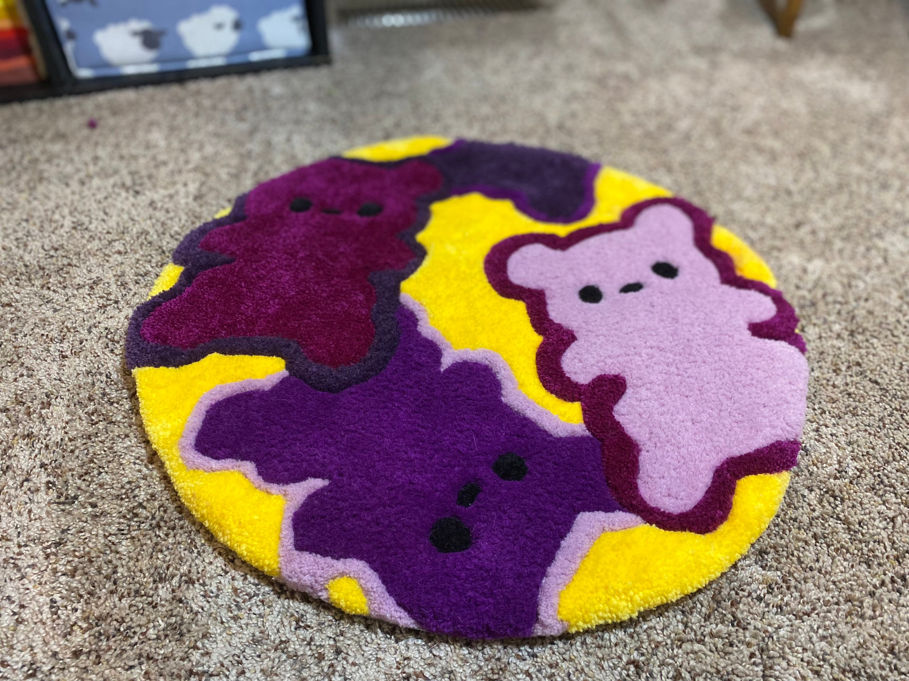 Original Grumpy Bear Rug Gummy Bear Tufted Rug - Etsy