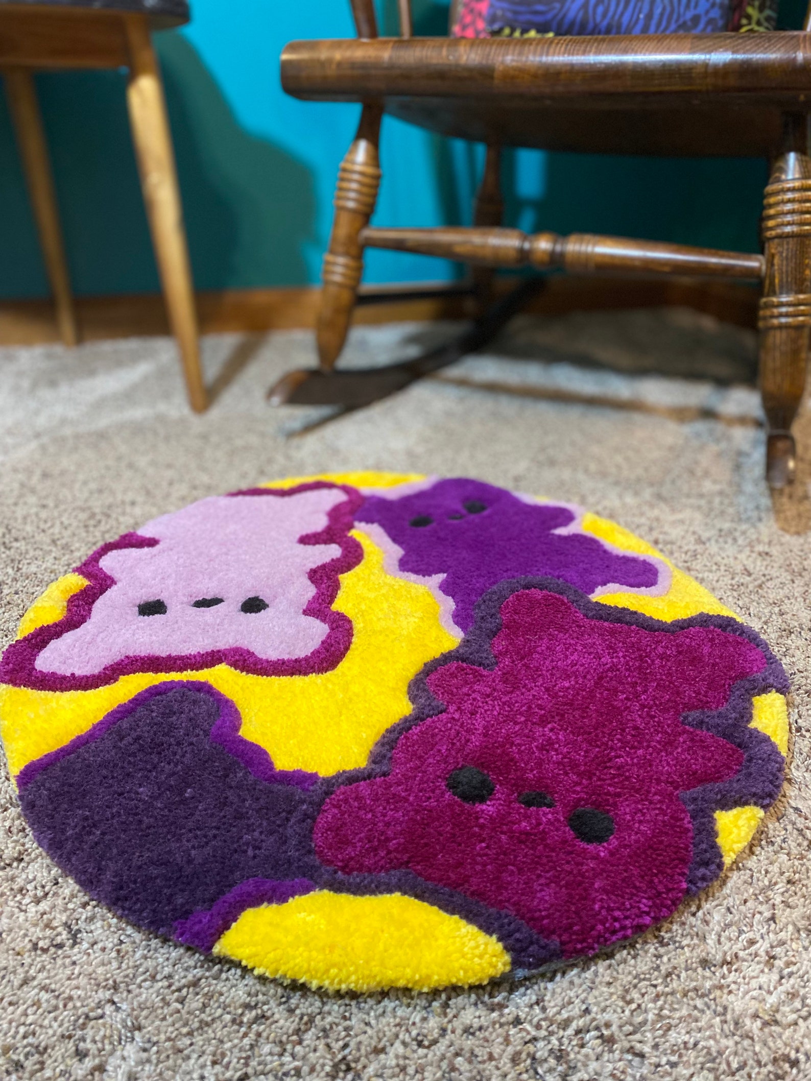 Original Grumpy Bear Rug Gummy Bear Tufted Rug - Etsy