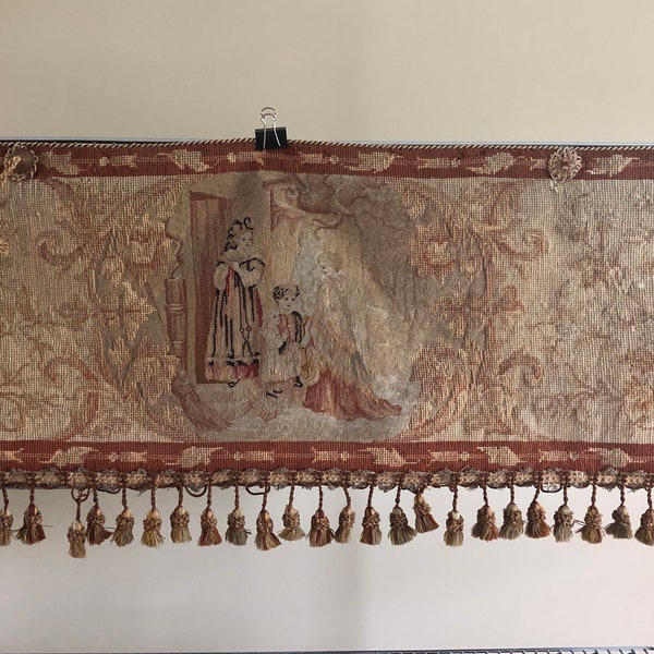 Antique French Tapestry Valance / Pelmet