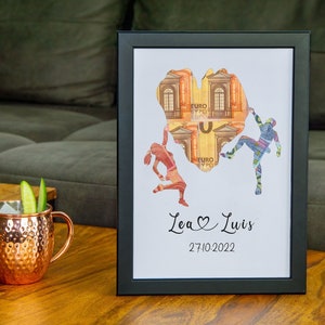 Personalisiertes Geldgeschenk Kletterer Boulder Paar, Glückwunschkarte für Boulderer, Kletter Geschenk Hochzeit, Geschenk für Reisende