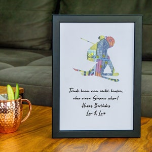 Personalisiertes Geldgeschenk Ski Fahrer, Glückwunschkarte Ski, Winter Ski Urlaub, Geburtstagsgeschenk Ski, Geschenk Après-Ski, Ski-Schule