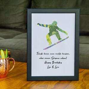 Personalisiertes Geldgeschenk für Snowboarder, Geschenkidee zu Ostern, zum Geburtstag, als Geschenk für den Skiurlaub