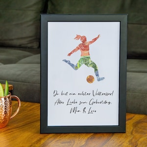 Personalisiertes Geldgeschenk Wunscherfüller Fußballer Frau, EM 2024 Geschenk Geburtstag, Geschenk Einschulung, Geschenk Jugendweihe