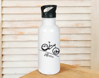 Personalisiertes Geschenk Fahrrad-Fahrer - Edelstahl-Trinkflasche , Fahrrad Geschenk, Radsport Geschenk, Mountainbike Geschenk, Radfahrer