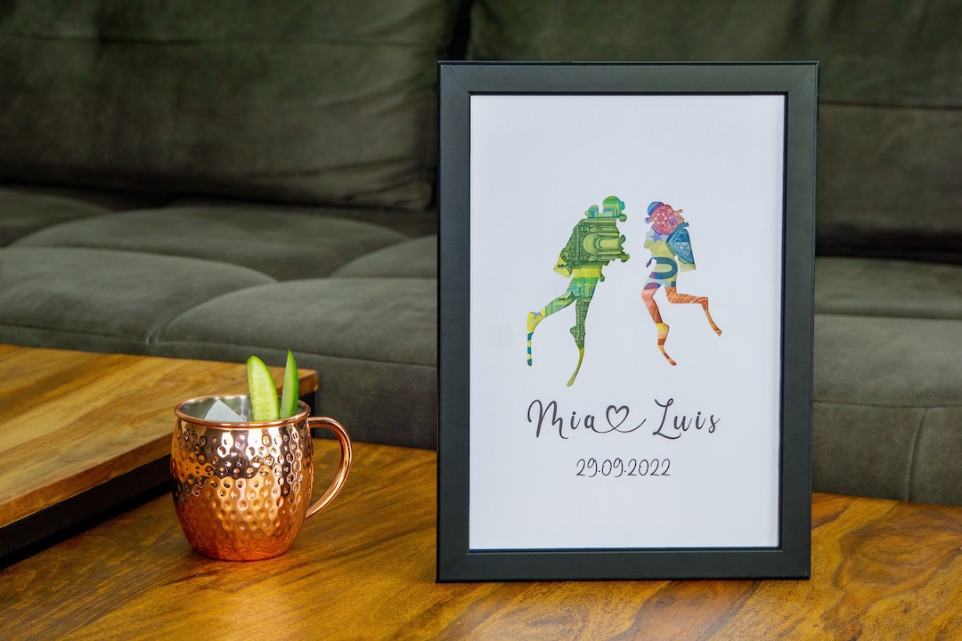 Personalisiertes Geldgeschenk Taucher Paar Taucher Geschenk Etsy.de