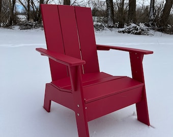 Plans de chaise Adirondack moderne. SVG - pour routeur CNC ou fabrication de modèles