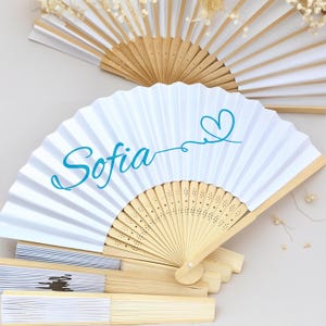 Customizable Wood Fans – Custom Wedding Fans,  Folding Handheld for Quinceañera, Birthday Parties & Guest Keepsakes
