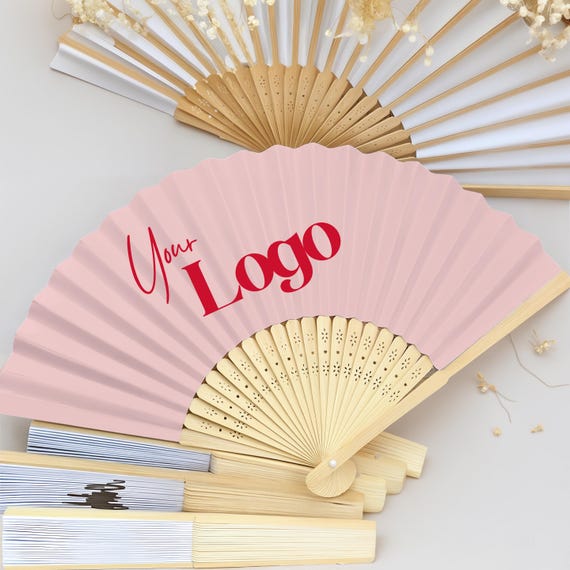 Personalisierte Faltfächer - Drucken Sie Logo, Foto oder Text - maßgeschneiderte Handfächer für Hochzeiten, Firmenveranstaltungen und Partygeschenke